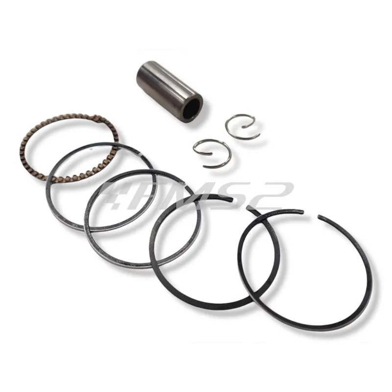 Pistone completo RMS per scooter Piaggio 50 cc 4 tempi con diametro 39 mm e spinotto 12 mm, ricambio 100090101