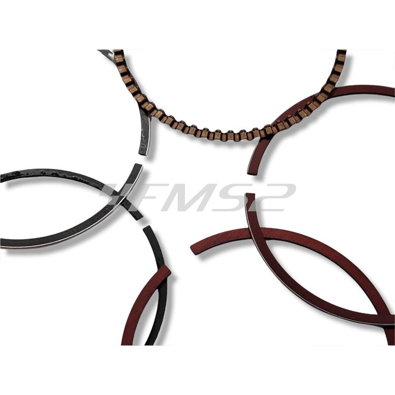 Pistone completo RMS per maxi scooter Kymco 125 cc 4 tempi con diametro 52,4 mm, ricambio 100090390
