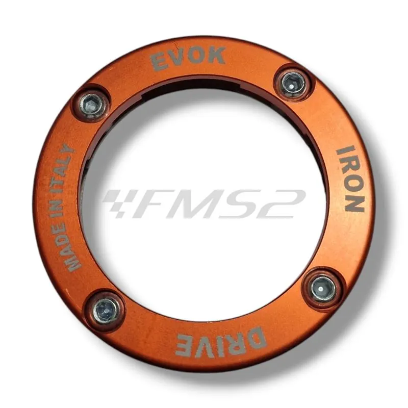 Parastrappi evok Iron Drive ricavato dal pieno per utilizzo con campana frizione tipo originale montata nei motori Piaggio Vespa small frame 50 e 125 cc 2 tempi, ricambio 100240167