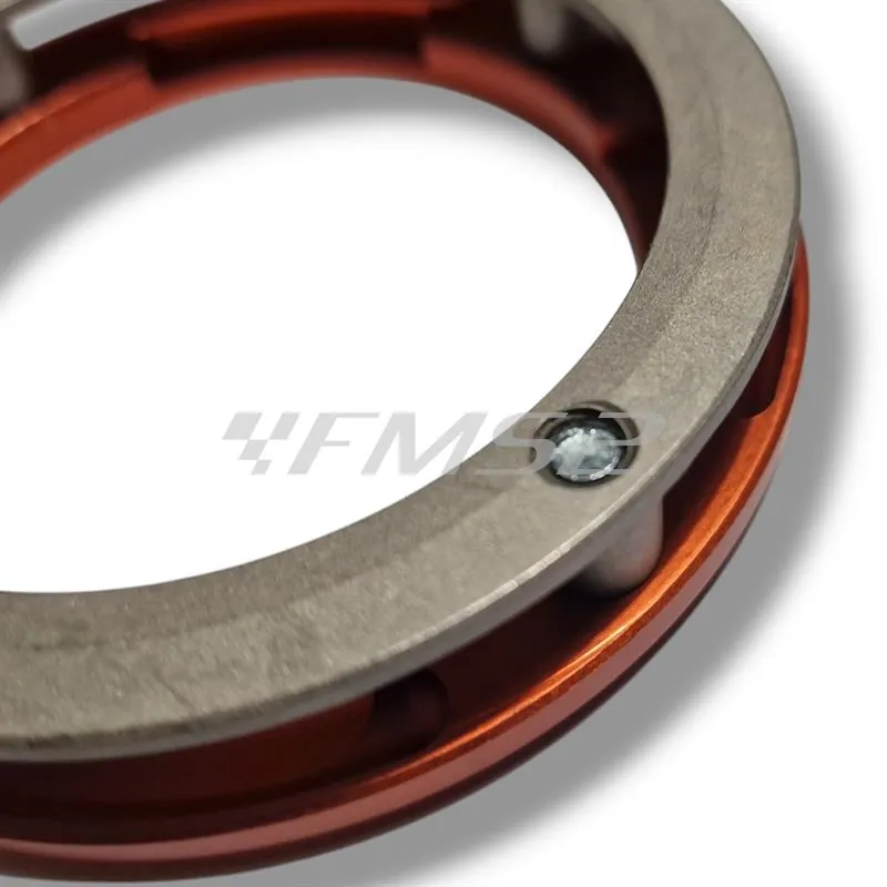 Parastrappi evok Iron Drive ricavato dal pieno per utilizzo con campana frizione tipo originale montata nei motori Piaggio Vespa small frame 50 e 125 cc 2 tempi, ricambio 100240167