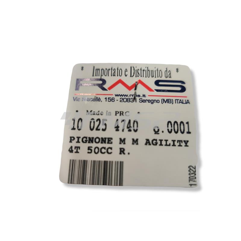 Pignone m/m agility 4t 50cc, ricambio 100254740