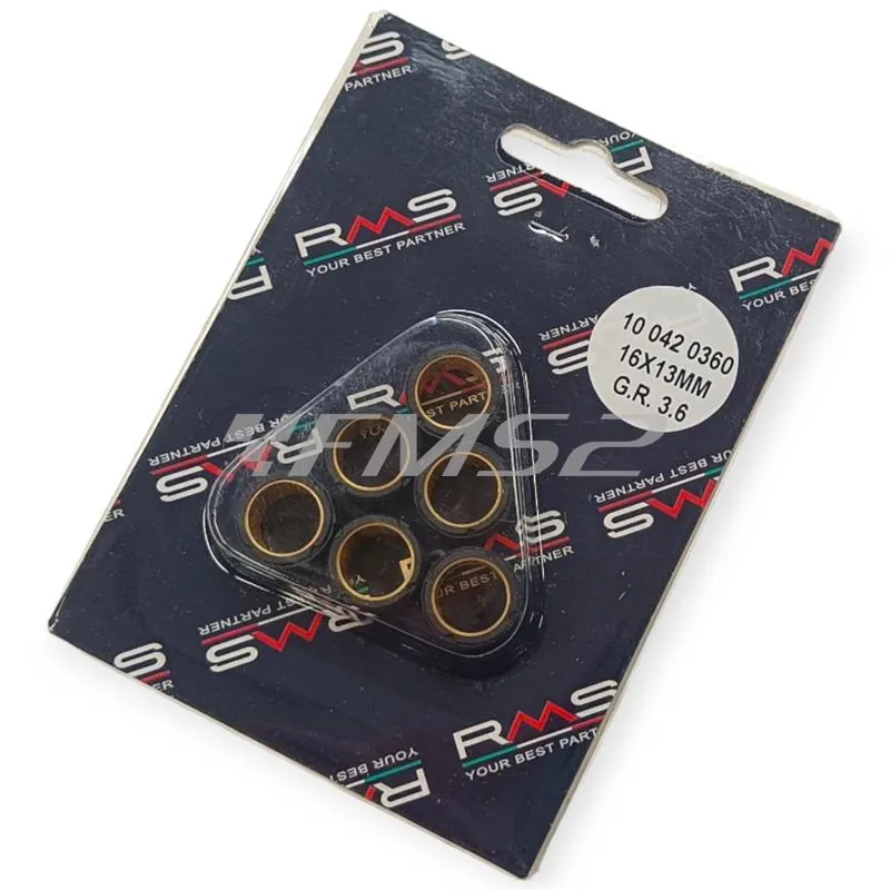 100420360 Kit rulli variatore 16 x 13 6 pezzi 3.6 gr