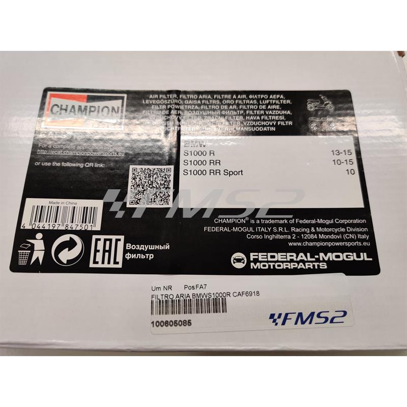 Filtro aria bmws1000r caf6918, ricambio 100605085