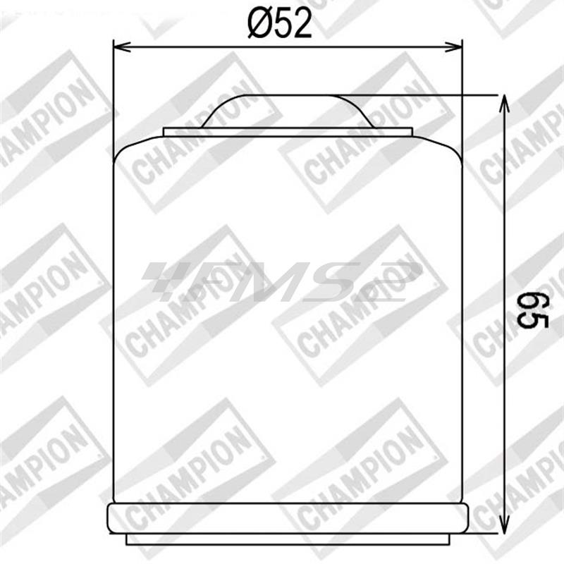 Filtro olio motore Champion cof083 per maxi scooter Piaggio 125, 150, 180, 200, 250 e 300 cc 4 tempi , ricambio 100609045