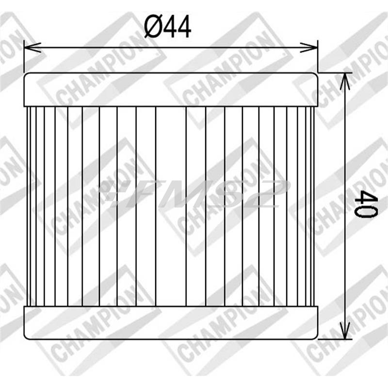 Filtro olio motore Champion f031 (RMS) per maxi scooter Suzuki Burgman 125-150-200-400 - rif.originale 16510-05240-000, ricambio 100609065