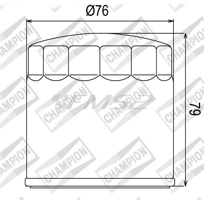 Filtro olio Champion codice COF063 per maxi moto BMW serie K e R - ex codice C301 - C312 - C313, ricambio 100609135