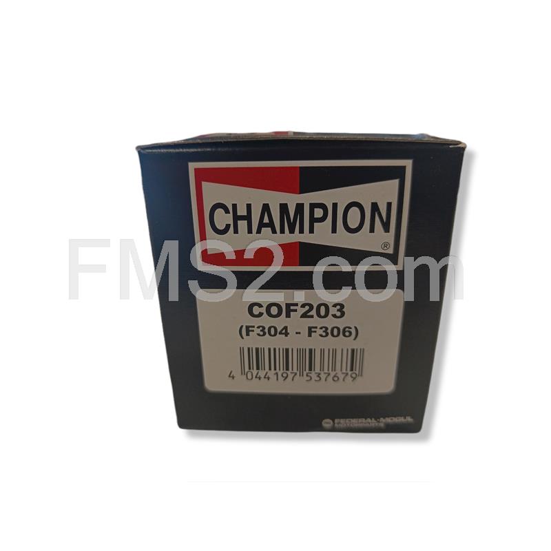 Filtro olio motore Champion codice COF203 per maxi moto honda cbr 1000 (RMS), ricambio 100609505