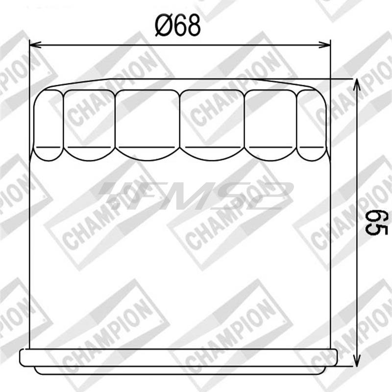 Filtro olio Champion COF038 per maxi moto Suzuki e Aprilia RSV 1000 cc, ricambio 100609515