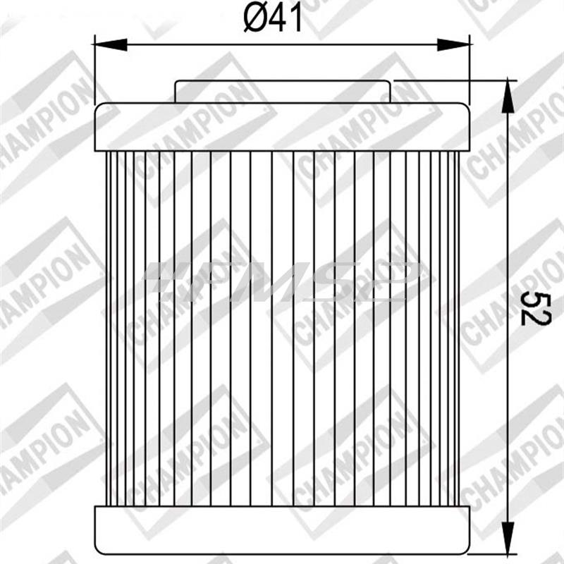 Filtro olio motore Champion codice COF057 per maxi moto KTM, ricambio 100609545