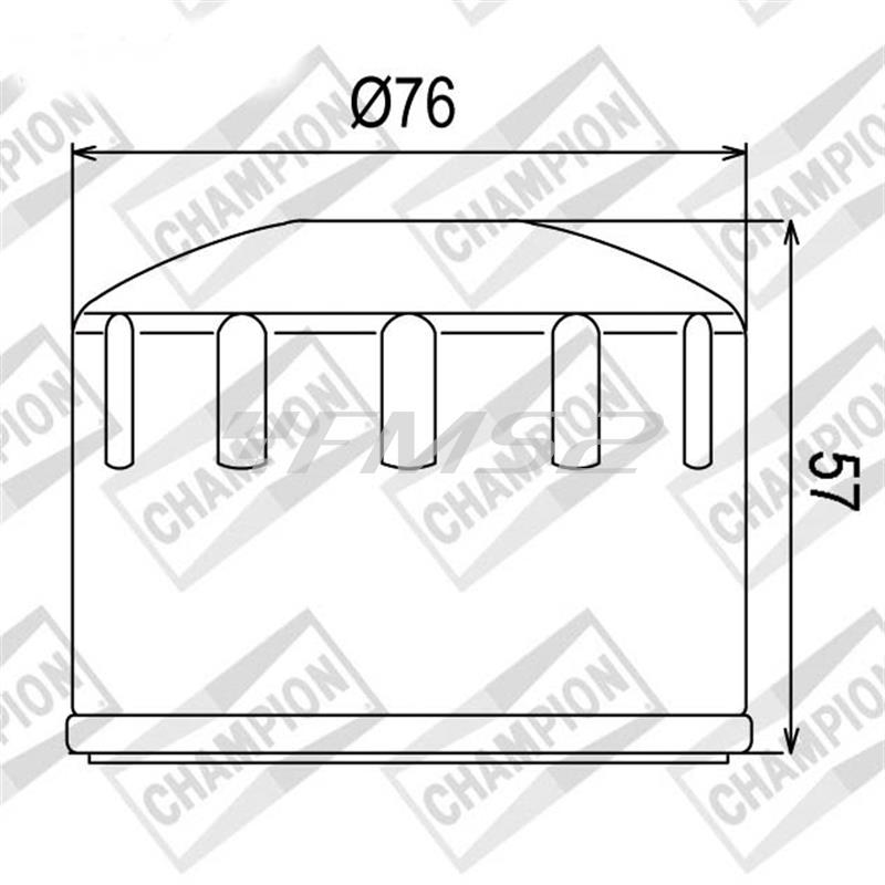 Filtro olio motore Champion COF065 per maxi moto BMW F800S e ST prodotte dal 2006 in poi, ricambio 100609705