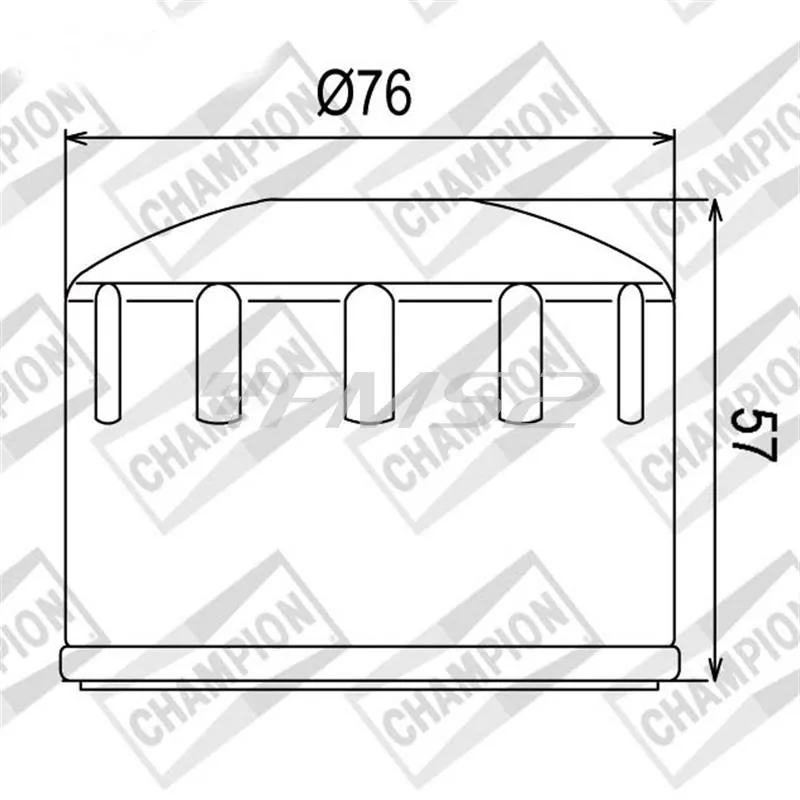 Filtro olio motore Champion COF065 per maxi moto BMW F800S e ST prodotte dal 2006 in poi, ricambio 100609705