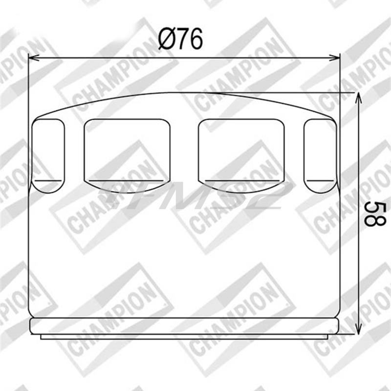 Filtro olio champion  cof465 aprilia 750-1200, ricambio 100609775