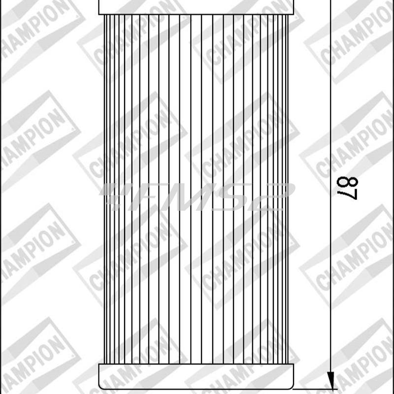 Filtro olio motore Champion COF511 per maxi moto BMW G450X, Husqvarna, Sherco, ricambio 100609785