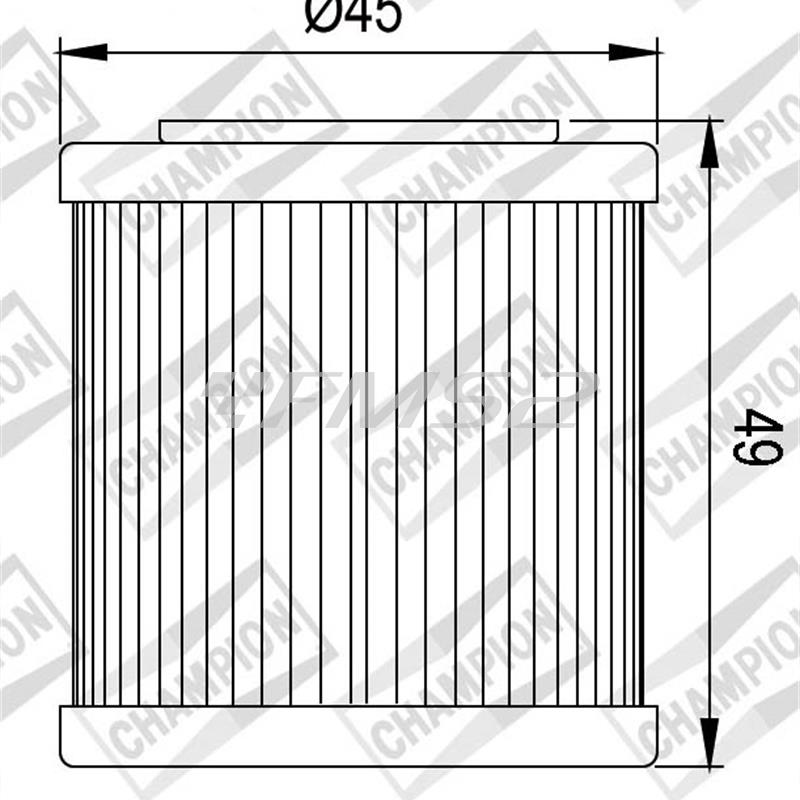 Filtro olio Champion codice COF463 per maxi moto Aprilia RXV 450 e 550 cc e Husqvarna 250, 450, 510, 530 e 630 prodotti dal 2008 in poi, ricambio 100609805