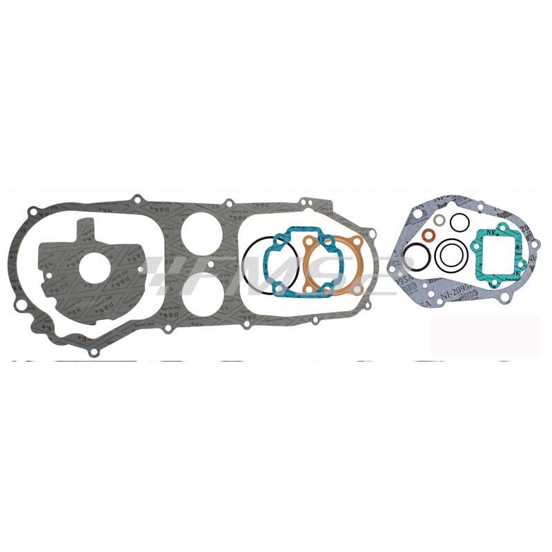 Serie guarnizioni motore complete RMS per maxi scooter Mbk Booster, Nitro, Ovetto e Yamaha Aerox, Neo's e Bw's 100 cc 2 tempi raffreddati ad aria, ricambio 100689470