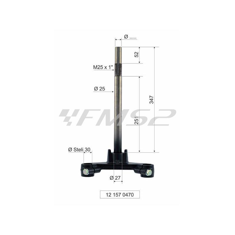 Testa croce forcella RMS per scooter MBK Booster 2004 e Yamaha BW'S  50 prodotti dal 2004 in poi, ricambio 121570470