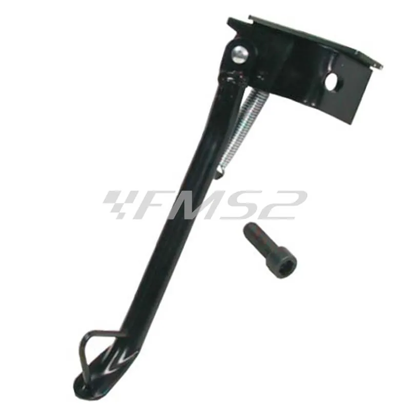 Cavalletto laterale RMS di colore nero per scooter 50 MBK Nitro e Yamaha Aerox tutti i modelli, ricambio 121630150