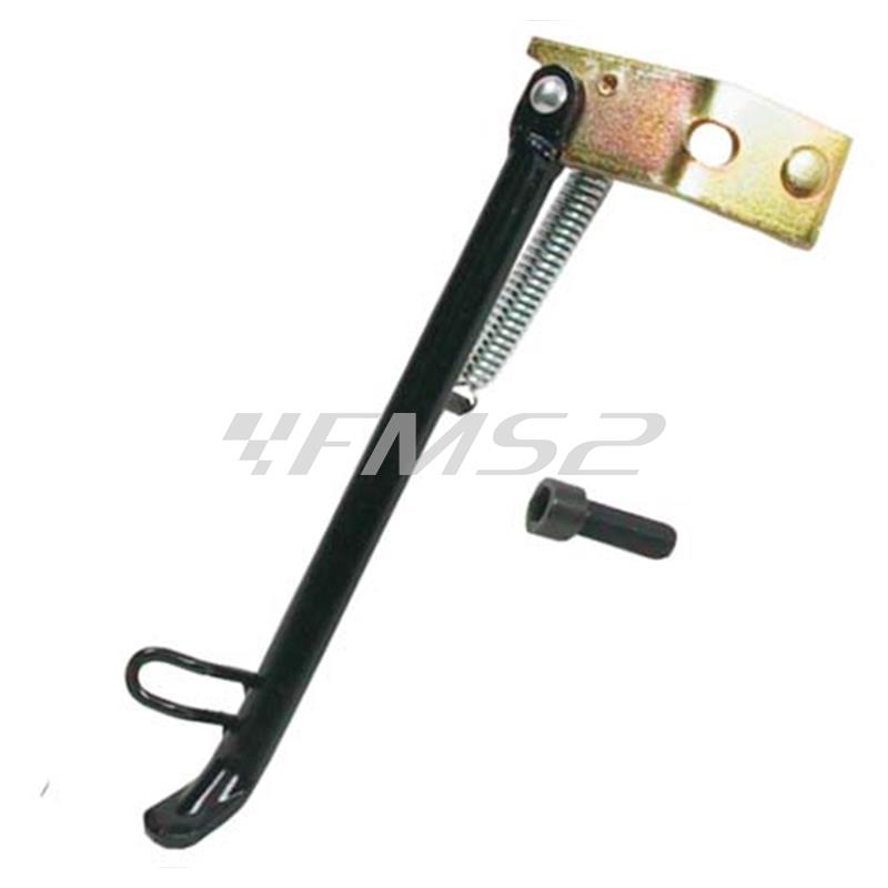 Cavalletto laterale RMS di colore nero per scooter 50 MBK Booster track e Yamaha bump, ricambio 121630200