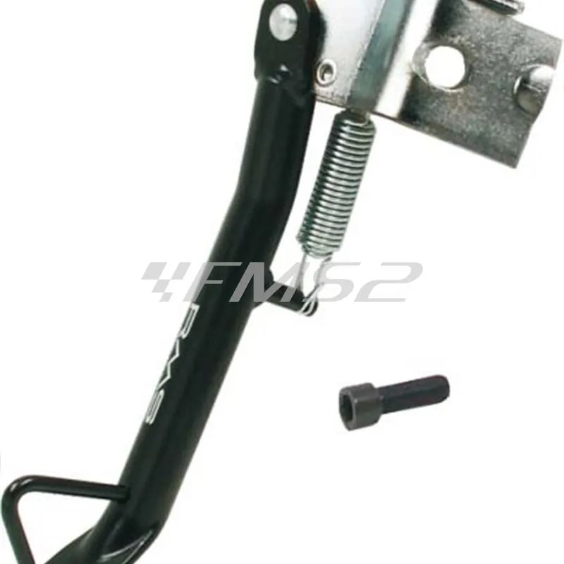 Cavalletto laterale RMS di colore nero per scooter 50 MBK Booster dal 2004 in poi - Yamaha BW'S  dal 2004 in poi, ricambio 121630320