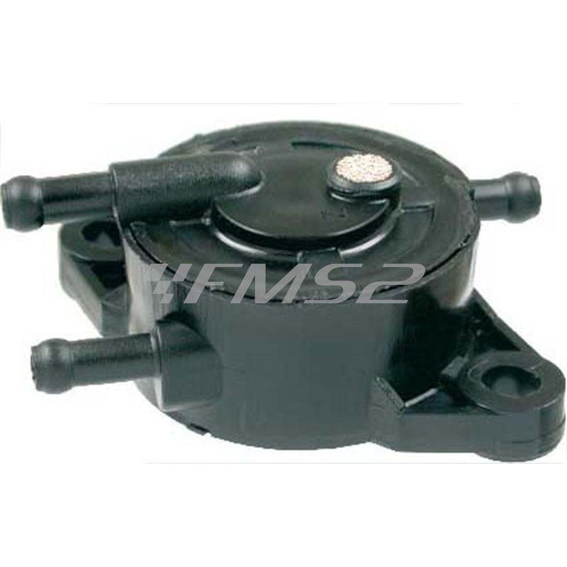 Pompa benzina RMS in plastica di colore nero per scooter e maxi scooter Aprilia, Derbi, Gilera e Piaggio 50, 125, 150, 180, 200, 250 cc a 2 e 4 tempi, ricambio 121660020