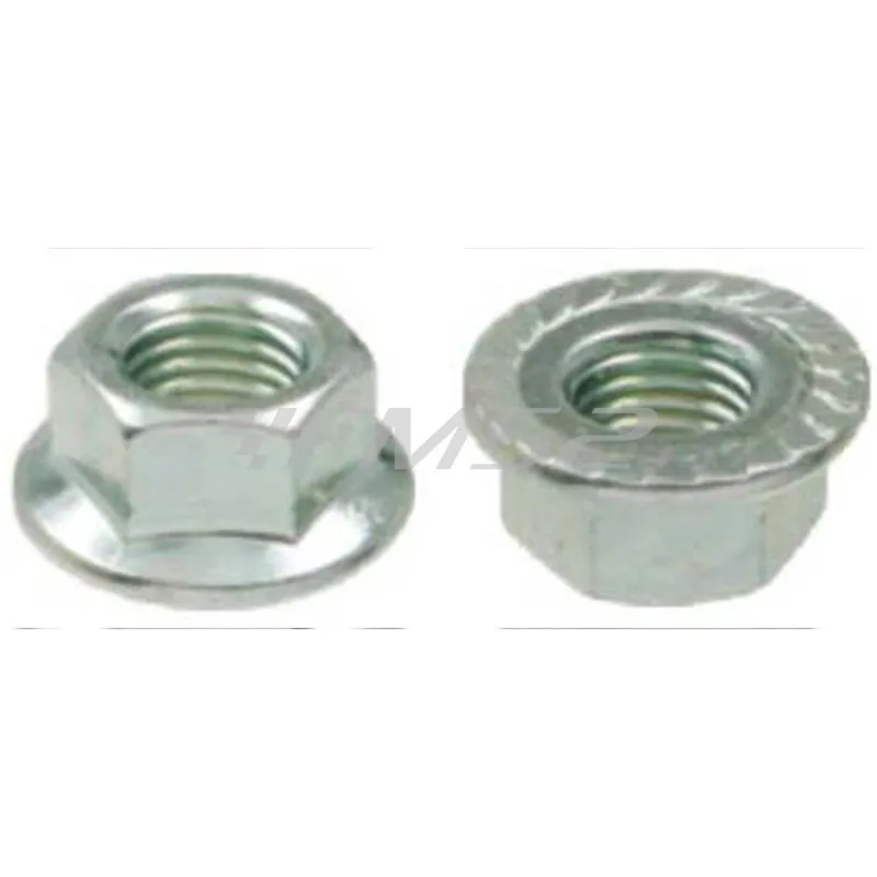 Dado RMS M10 x 1,25 mm rondellato fisso con zigrinatura per chiusura variatore-volano-campana scooter con motore Piaggio 50 cc, ricambio 121850260