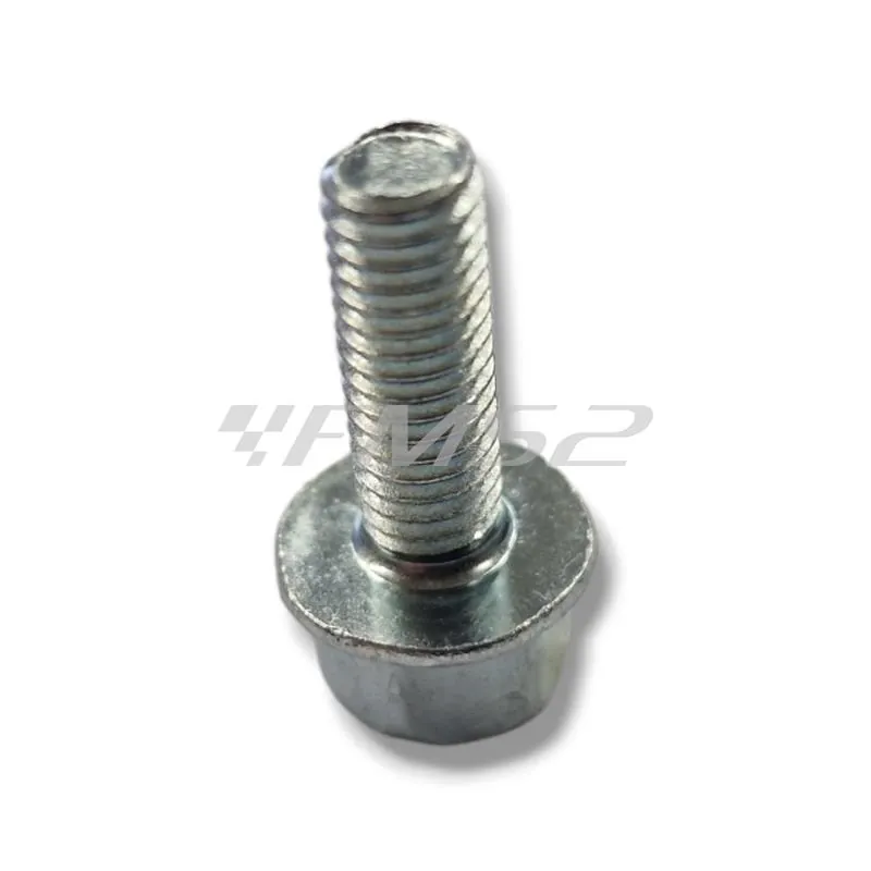 121856050 Vite bullone flangiata RMS per fissaggio marmitta al cilindro degli scooter con motore Minarelli verticale ed orizzontale aria e liquido, filetto mm6x1