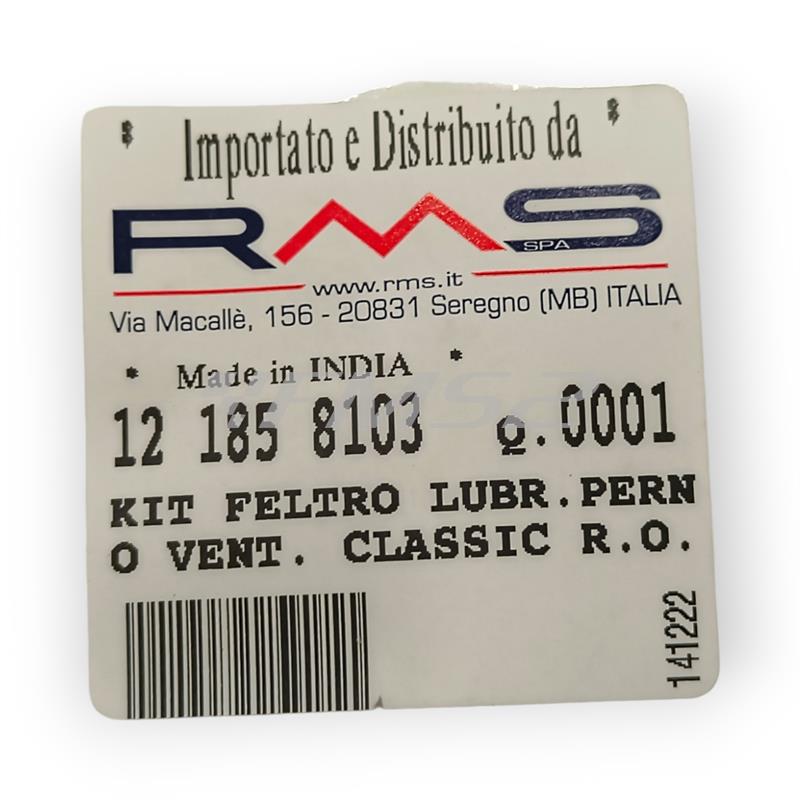 Kit feltro lubr.perno vent., ricambio 121858103