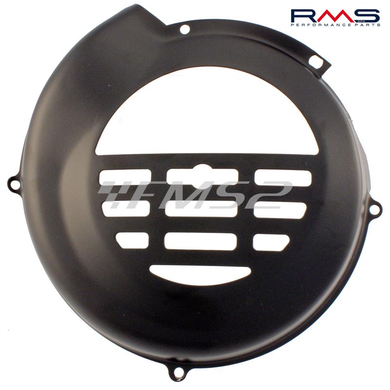 Coperchio copri ventola di raffreddamento volano RMS in metallo verniciato nero per Piaggio Vespa PK50-PK50s-PK50xl-PK50rush-PK50n-PK50fl, ricambio 142580091