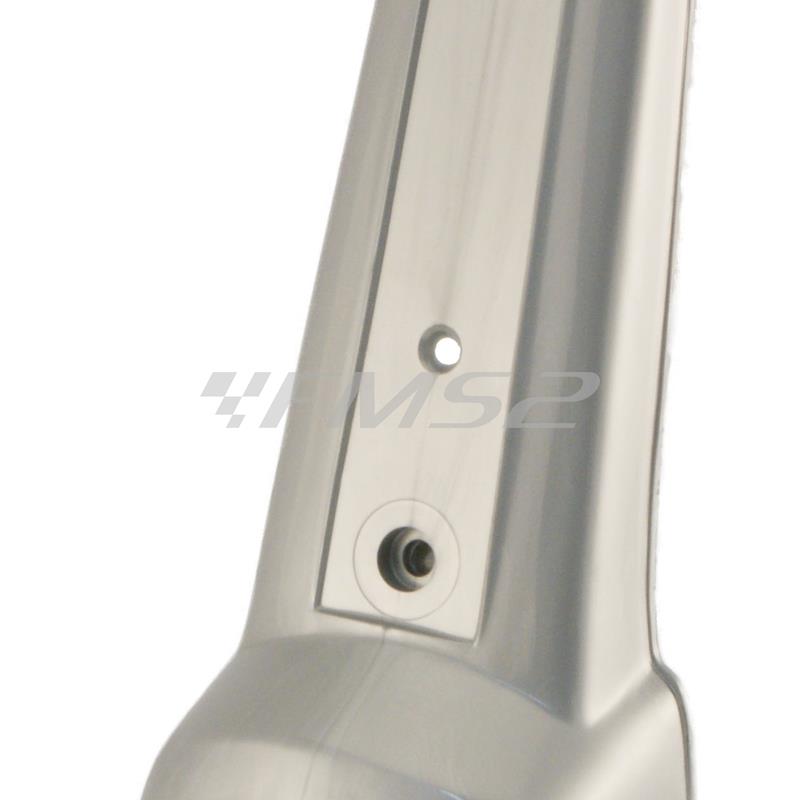 Calandra mascherina copristerzo RMS in plastica di colore grigio per Piaggio Vespa 50 Special, ricambio 142600010