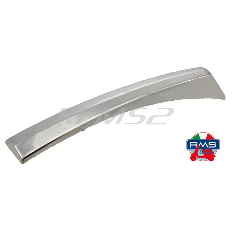 Cresta parafango anteriore RMS in alluminio lucidato per Piaggio Vespa 50 special tutte le versioni 3 e 4 marce completa di 2 mollette fissaggio, ricambio 142660060