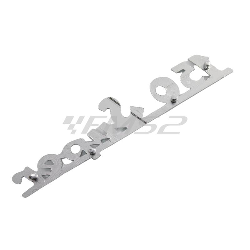 Targhetta 150 super in alluminio per Vespa, ricambio 142720280