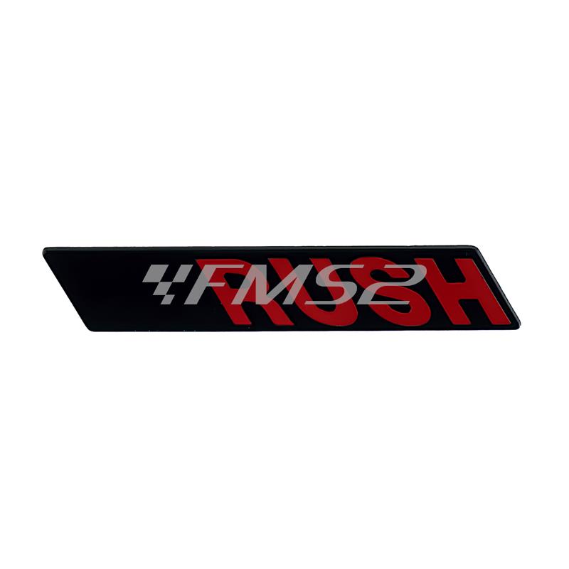 Targhetta in metallo con scritta rush per Piaggio Vespa PK50XL versione Rush, ricambio 142721270