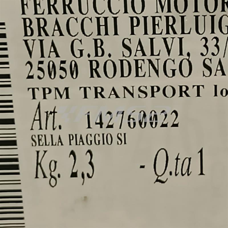 Sella piaggio si, ricambio 142760022