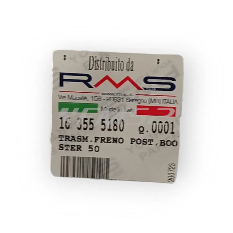 Trasmissione freno posteriore RMS per scooter MBK Booster Spirit-Booster-Booster road-Yamaha original BW'S  fino al 2003, ricambio 163555180