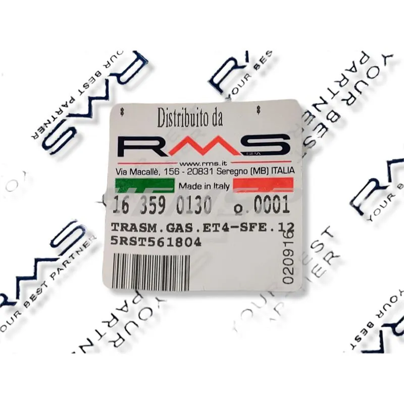 163590130 Trasmissione acceleratore gas completa per maxi scooter Piaggio ET4, Liberty, sfera 125 cc sim.561804 (RMS)