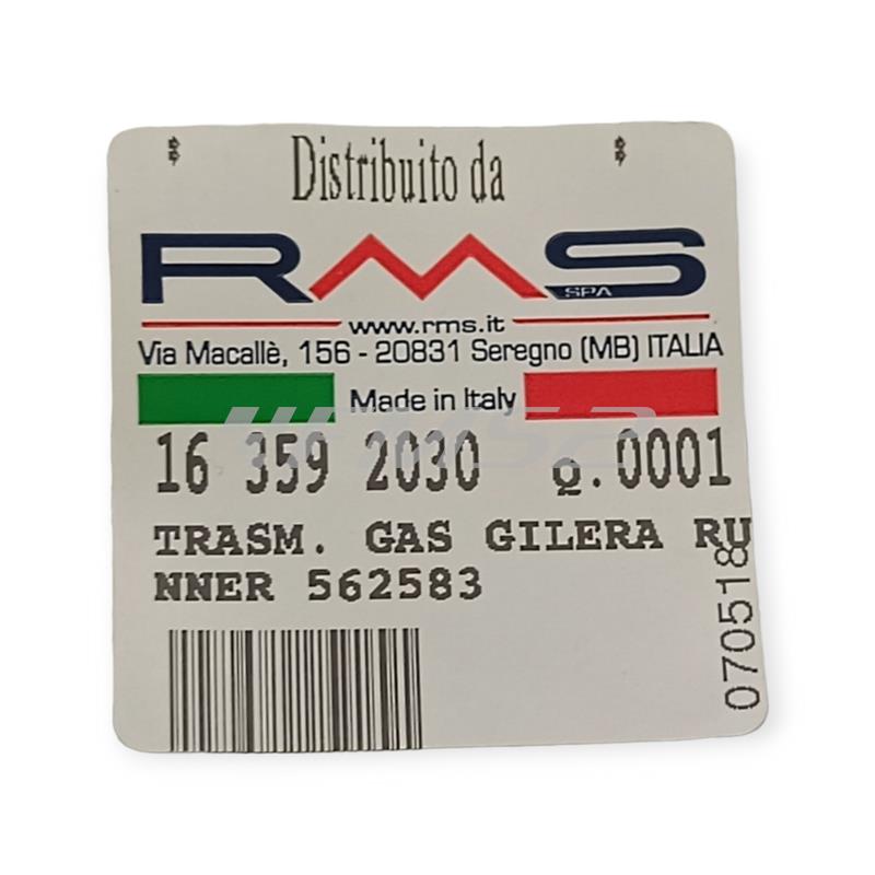 Trasmissione gas RMS 1° pezzo dalla manopola gas allo sdoppiatore scooter Gilera Runner 50-125-180 2t - rif.originale 562583, ricambio 163592030