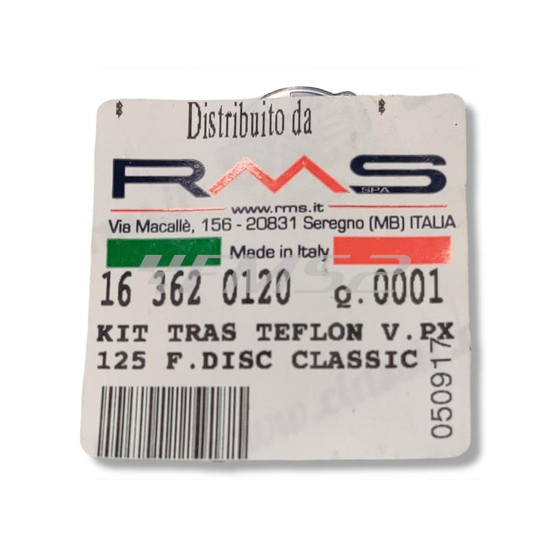 Kit trasmissioni fili e guaine RMS con teflon per Piaggio Vespa PX 125 e 150 con freno a disco anteriore, ricambio 163620120