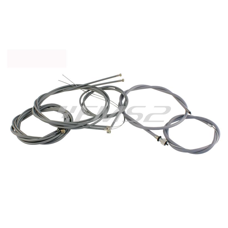 Kit trasmissioni completa RMS per Piaggio Vespa 50 Special con guaine teflonate, ricambio 163620230