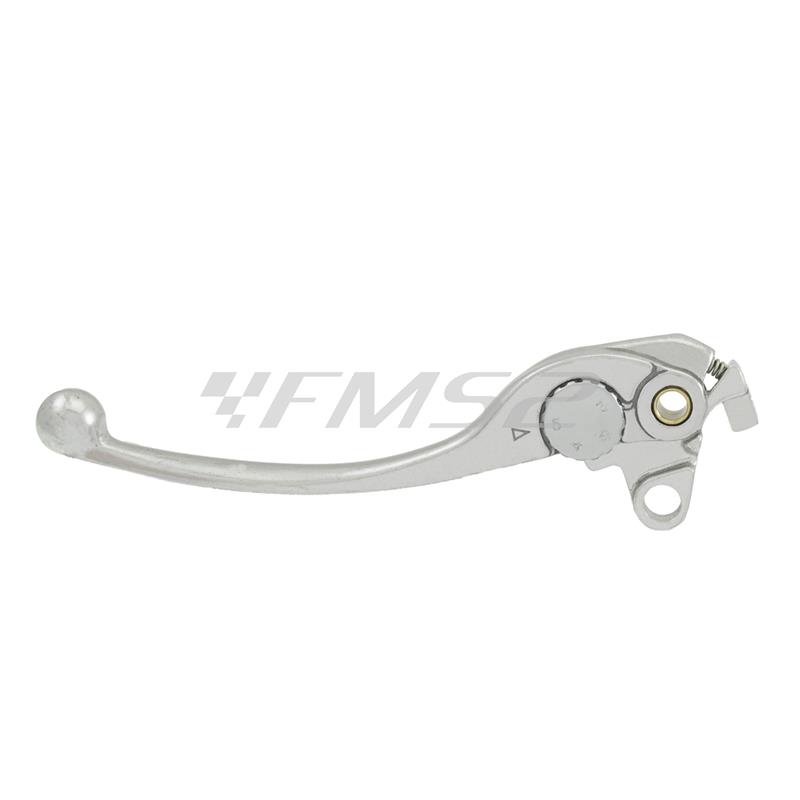 Leva frizione sinistra regolabile RMS in alluminio lucido per maxi moto Honda 800, 1000, 1200 e 1300 cc 4 tempi, ricambio 184102270