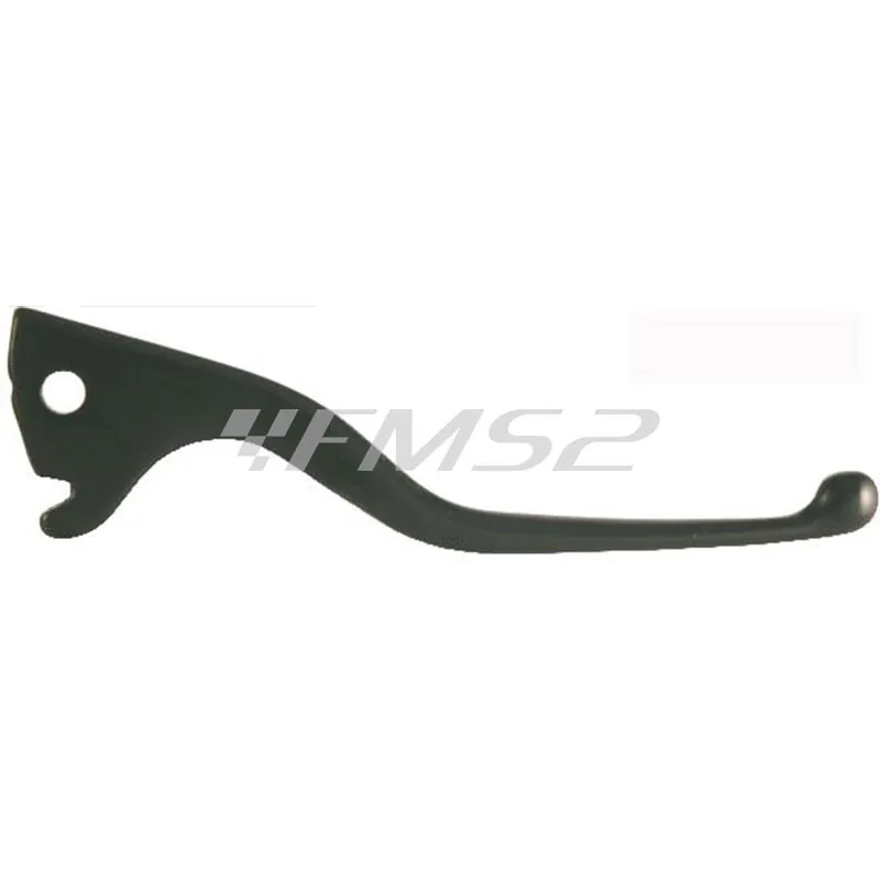 Leva freno destra RMS in alluminio di colore nero per scooter 50 Malaguti F10-F12-F15 con freno a disco, ricambio 184120411