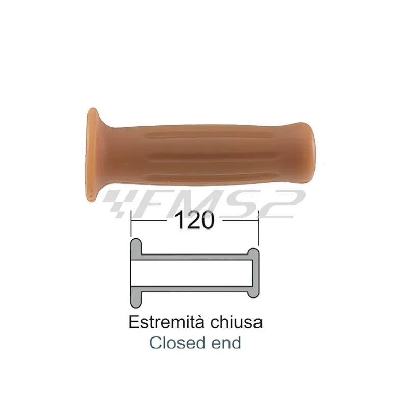 Manopole Domino Tommaselli in gomma di colore para per applicazione ciclomotore e scooter 50 cc, ricambio 184160710