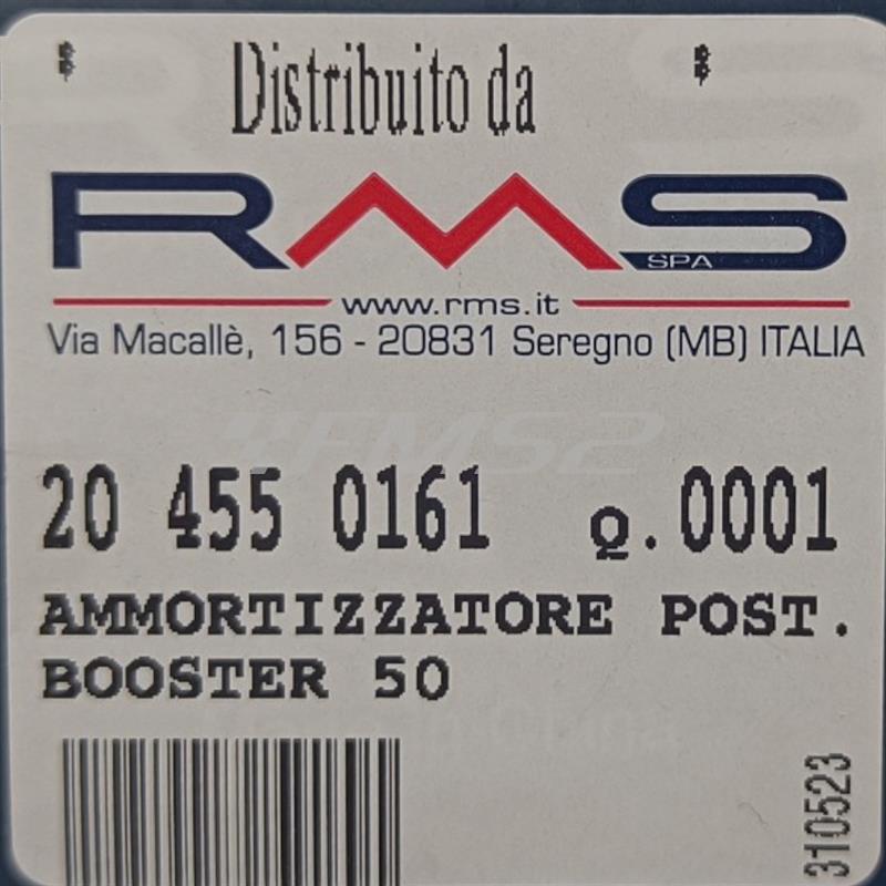 Ammortizzatore posteriore regolabile tipo originale nero per Mbk e Yamaha Booster 50 interasse 250 mm, ricambio 204550161