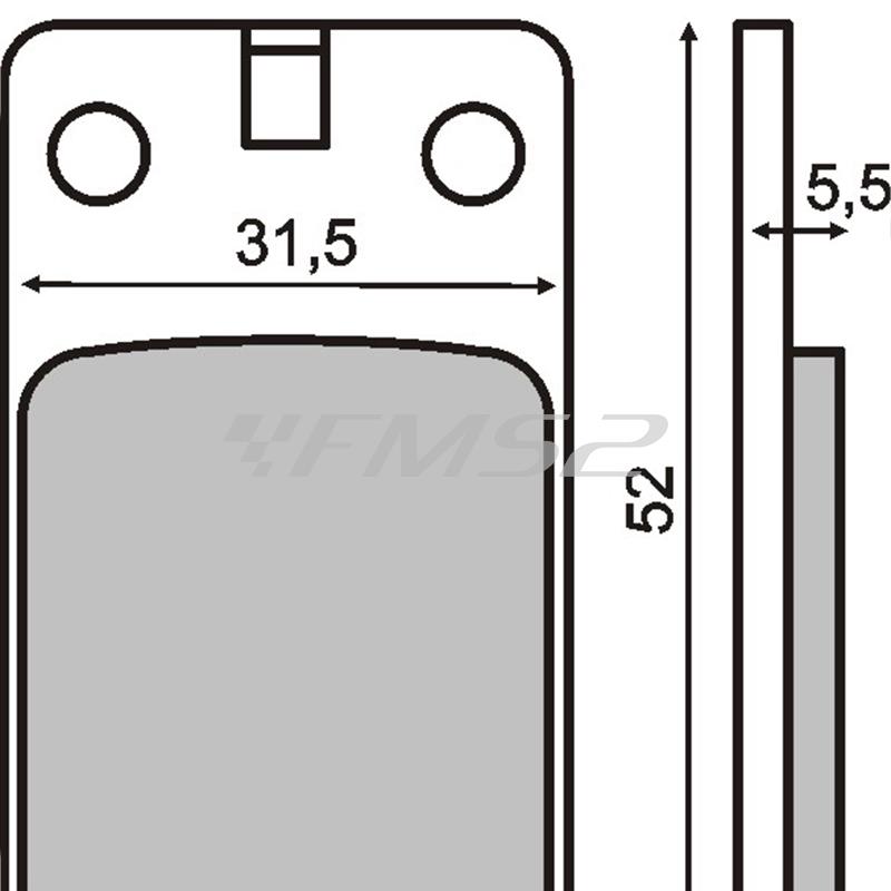 Pastiglie freno RMS (pasticche), Malaguti F12-F10, ricambio 225100030