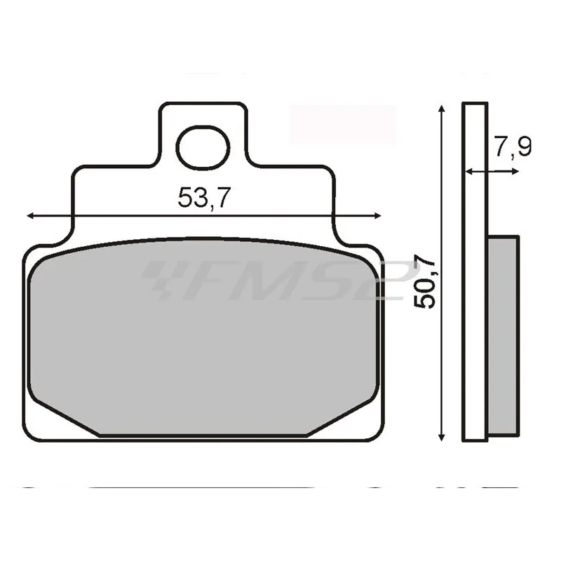 Pastiglie freno RMS (pasticche), per maxi scooter Aprilia 100-125-150 4  semimetalliche, ricambio 225100460
