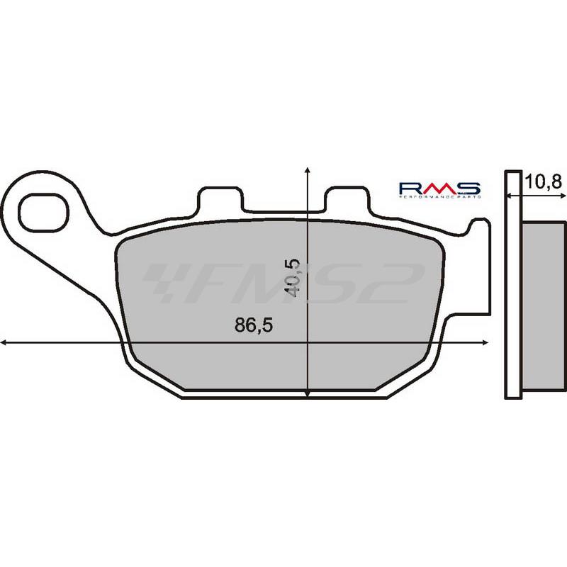 Pastiglie freno RMS (pasticche), semimetalliche, ricambio 225100600