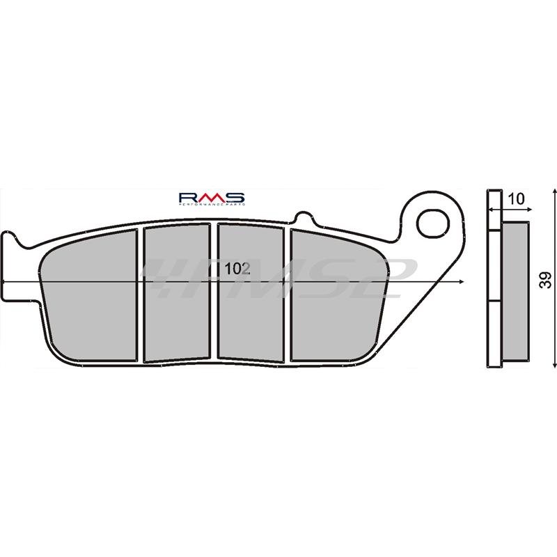 Pastiglie freno RMS (pasticche), Kymco Xciting 250-500 anteriori, ricambio 225100890