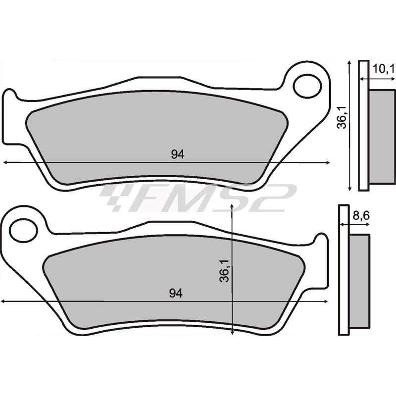 Pastiglie freno RMS (pasticche), posteriori BMW 850, 1200 cc, ricambio 225101380