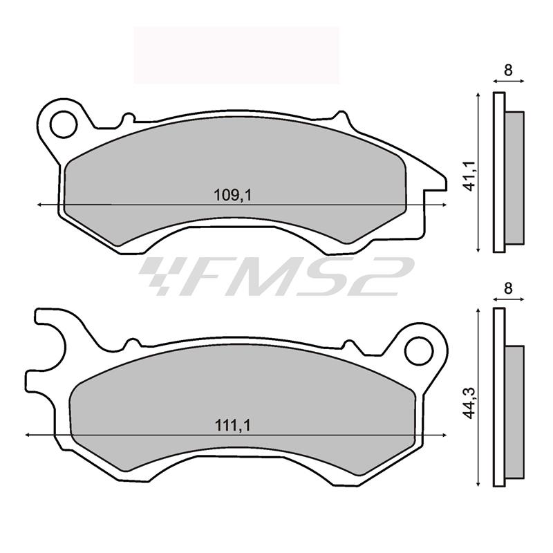 Pastiglie freno anteriori Honda pcx 125 e 150 cc, Kymco Agility euro 3 125 cc (RMS), ricambio 225102780