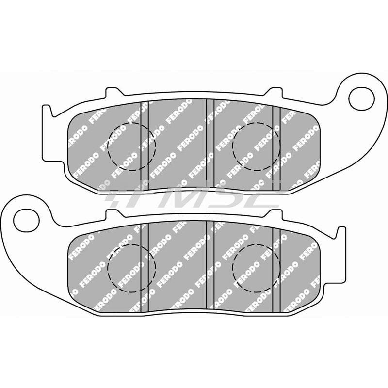 Pastiglie freno Ferodo codice FDB2314EF con mescola eco friction per applicazioni varie, ricambio 225108756