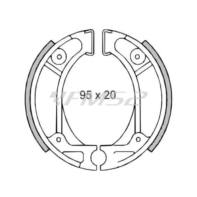 Ganasce Freno Honda Vision - Kymco, codice 225120070